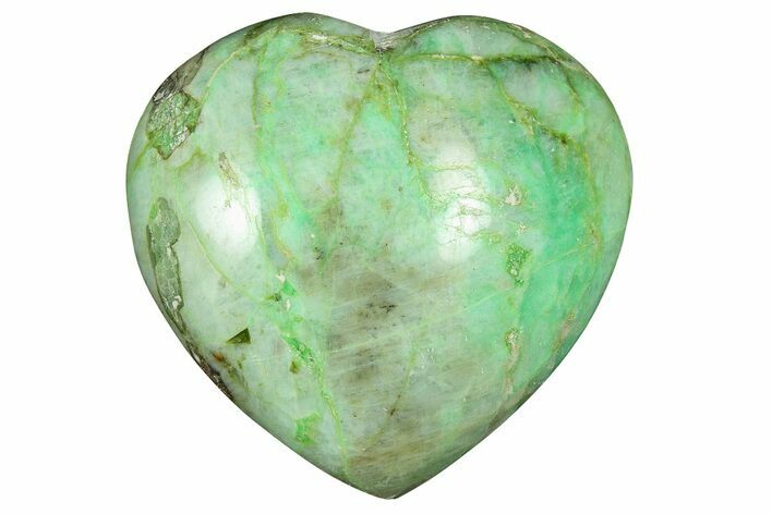 Polished Garnierite Heart - Madagascar #277982